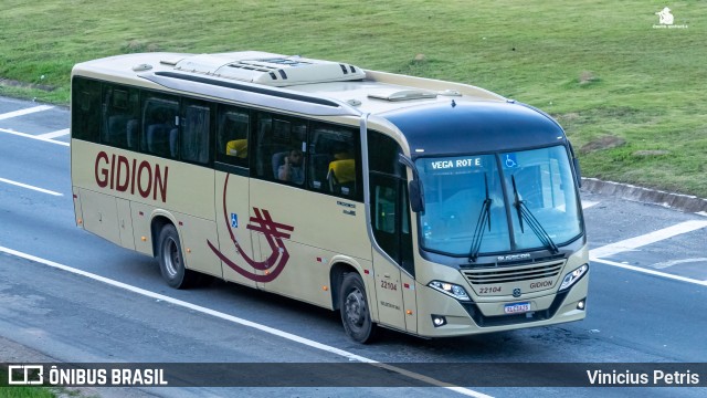 Gidion Transporte e Turismo 22104 na cidade de Joinville, Santa Catarina, Brasil, por Vinicius Petris. Número da foto: #10416248.