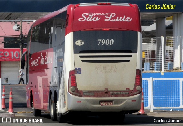Expresso São Luiz 7900 na cidade de Goiânia, Goiás, Brasil, por Carlos Júnior. Número da foto: #10416638.