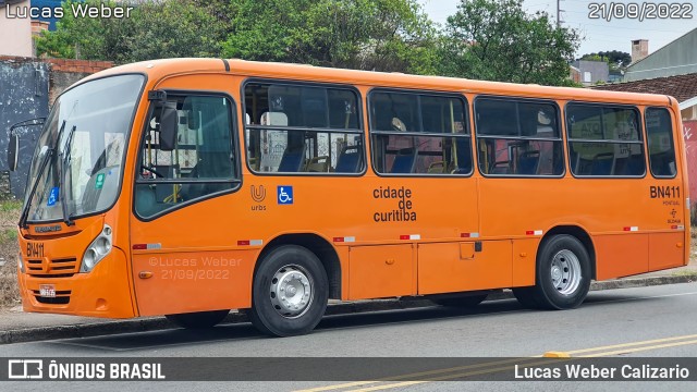 Transporte Coletivo Glória BN411 na cidade de Curitiba, Paraná, Brasil, por Lucas Weber Calizario. ID da foto: 10414608.