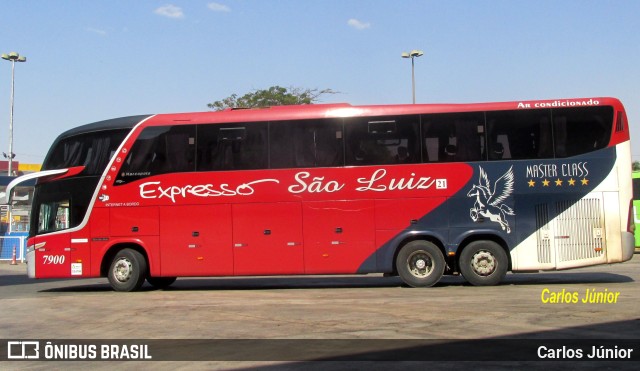 Expresso São Luiz 7900 na cidade de Goiânia, Goiás, Brasil, por Carlos Júnior. ID da foto: 10416644.