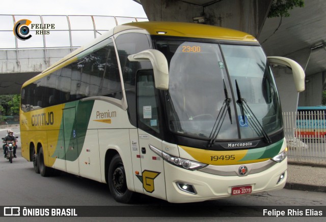 Empresa Gontijo de Transportes 19495 na cidade de Belo Horizonte, Minas Gerais, Brasil, por Felipe Rhis Elias. ID da foto: 10415437.