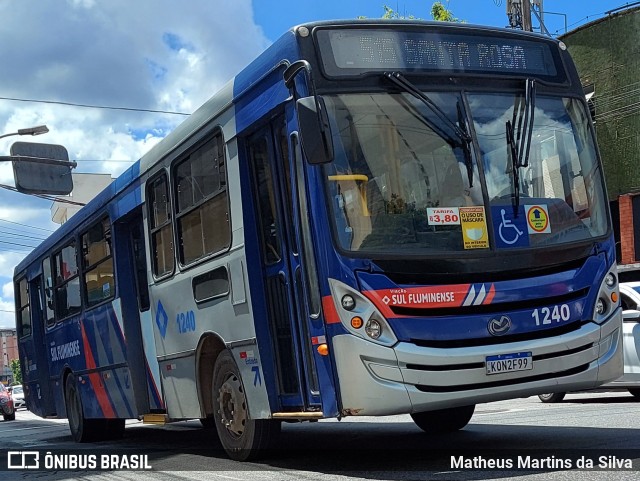 Viação Sul Fluminense 1240 na cidade de Volta Redonda, Rio de Janeiro, Brasil, por Matheus Martins da Silva. Número da foto: #10417166.