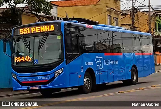 Viação Nossa Senhora da Penha RJ 188.072 na cidade de Rio de Janeiro, Rio de Janeiro, Brasil, por Nathan Gabriel. Número da foto: #10414906.
