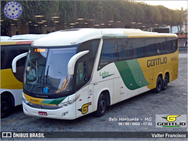 Empresa Gontijo de Transportes 16080 na cidade de Belo Horizonte, Minas Gerais, Brasil, por Valter Francisco. ID da foto: 10419128.