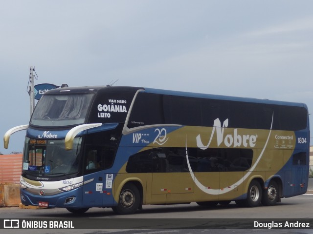 Nobre Transporte Turismo 1804 na cidade de Goiânia, Goiás, Brasil, por Douglas Andrez. ID da foto: 10420981.