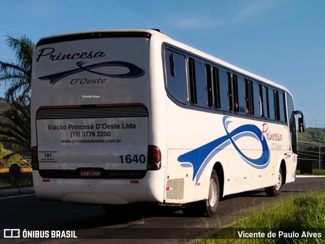 Princesa D'Oeste Fretamento e Turismo 1640 na cidade de Aparecida, São Paulo, Brasil, por Vicente de Paulo Alves. ID da foto: 10421893.