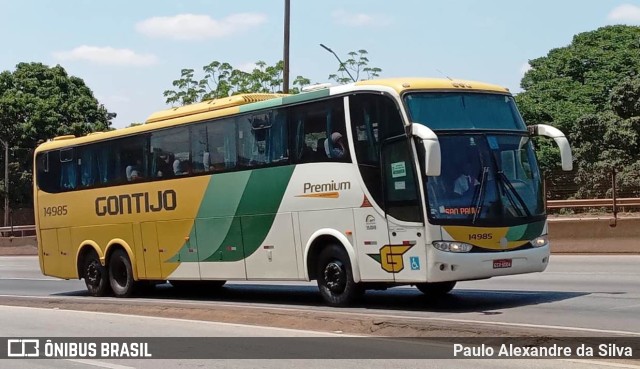 Empresa Gontijo de Transportes 14985 na cidade de Betim, Minas Gerais, Brasil, por Paulo Alexandre da Silva. ID da foto: 10422881.