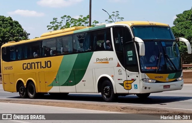 Empresa Gontijo de Transportes 14985 na cidade de Betim, Minas Gerais, Brasil, por Hariel BR-381. Número da foto: #10426019.