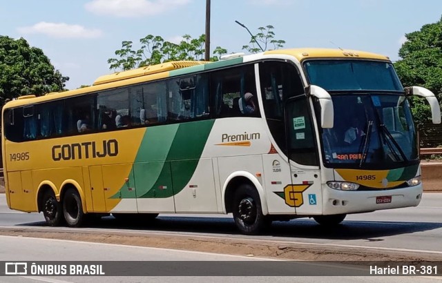 Empresa Gontijo de Transportes 14985 na cidade de Betim, Minas Gerais, Brasil, por Hariel BR-381. ID da foto: 10426019.