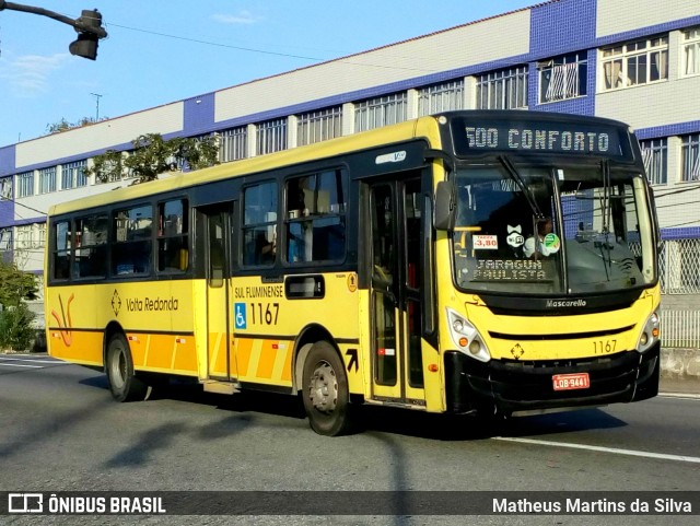 Viação Sul Fluminense 1167 na cidade de Volta Redonda, Rio de Janeiro, Brasil, por Matheus Martins da Silva. ID da foto: 10426161.