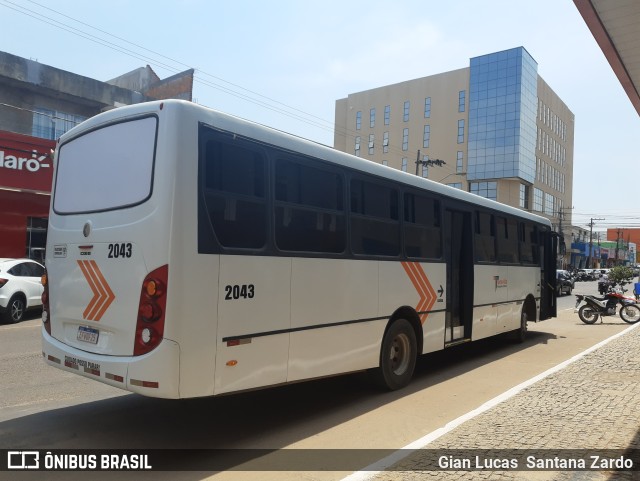 Transvida Transporte Coletivo 2043 na cidade de Ji-Paraná, Rondônia, Brasil, por Gian Lucas  Santana Zardo. ID da foto: 10430392.