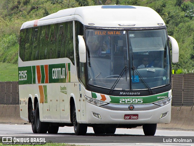 Empresa Gontijo de Transportes 21595 na cidade de Aparecida, São Paulo, Brasil, por Luiz Krolman. ID da foto: 10428309.