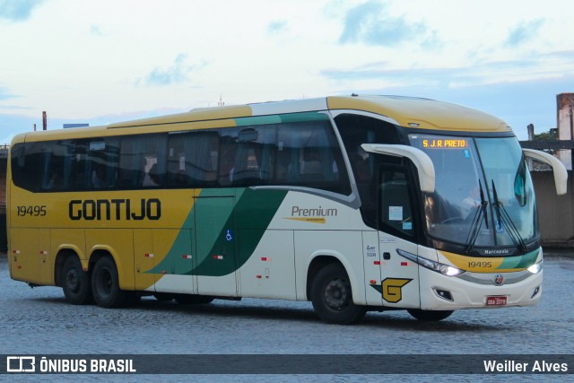 Empresa Gontijo de Transportes 19495 na cidade de Aracaju, Sergipe, Brasil, por Weiller Alves. ID da foto: 10430106.