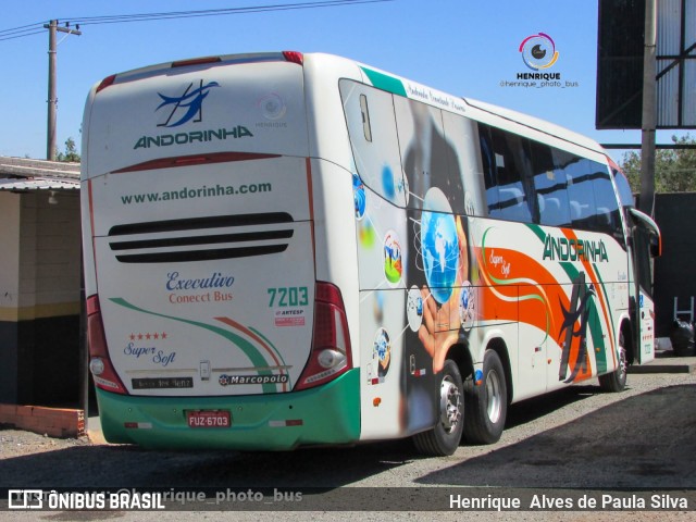 Empresa de Transportes Andorinha 7203 na cidade de Campinas, São Paulo, Brasil, por Henrique Alves de Paula Silva. Número da foto: #10427414.