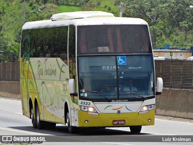 Reis Turismo 3333 na cidade de Aparecida, São Paulo, Brasil, por Luiz Krolman. ID da foto: 10428084.