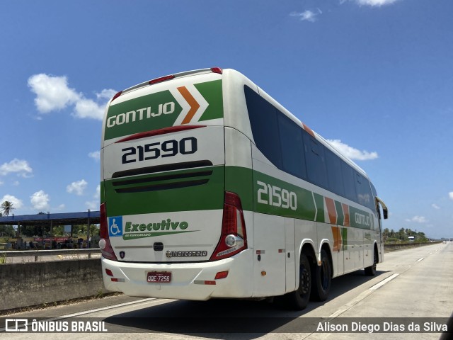 Empresa Gontijo de Transportes 21590 na cidade de Canguaretama, Rio Grande do Norte, Brasil, por Alison Diego Dias da Silva. Número da foto: #10428136.