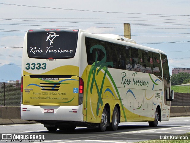 Reis Turismo 3333 na cidade de Aparecida, São Paulo, Brasil, por Luiz Krolman. ID da foto: 10428089.