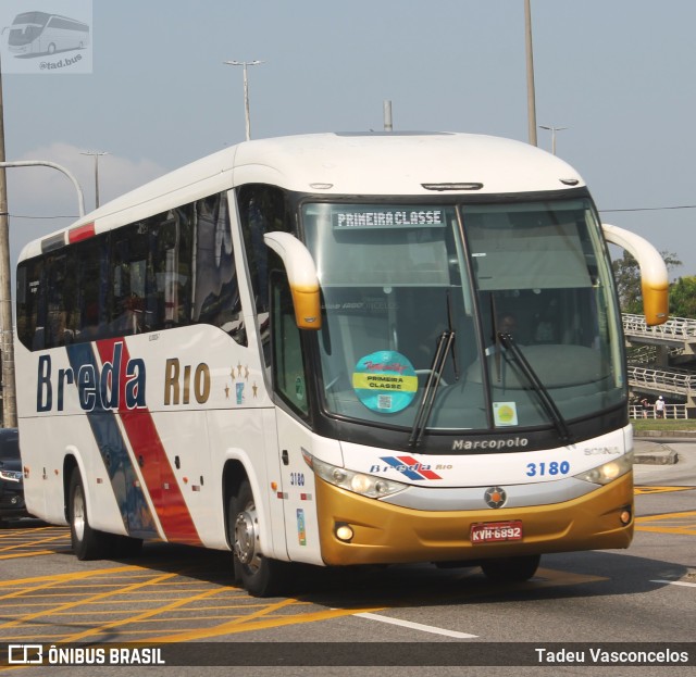 Breda Rio 3180 na cidade de Rio de Janeiro, Rio de Janeiro, Brasil, por Tadeu Vasconcelos. Número da foto: #10429490.
