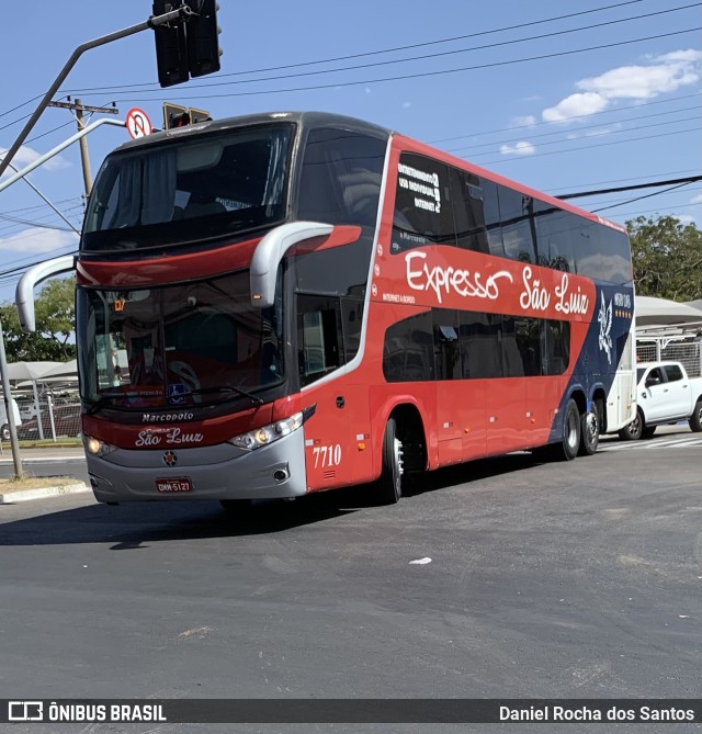 Expresso São Luiz 7710 na cidade de Goiânia, Goiás, Brasil, por Daniel Rocha dos Santos. Número da foto: #10341358.