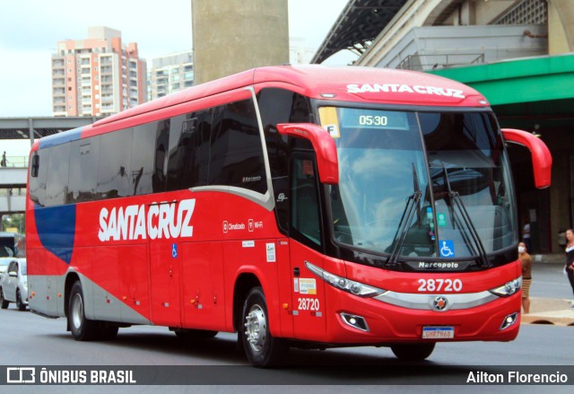 Viação Santa Cruz 28720 na cidade de São Paulo, São Paulo, Brasil, por Ailton Florencio. ID da foto: 10343968.