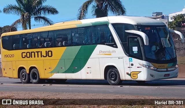 Empresa Gontijo de Transportes 19020 na cidade de Betim, Minas Gerais, Brasil, por Hariel BR-381. ID da foto: 10341252.