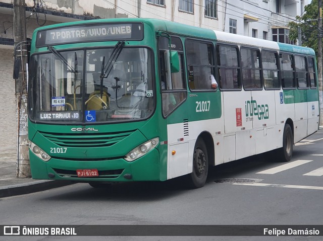 OT Trans - Ótima Salvador Transportes 21017 na cidade de Salvador, Bahia, Brasil, por Felipe Damásio. ID da foto: 10342165.