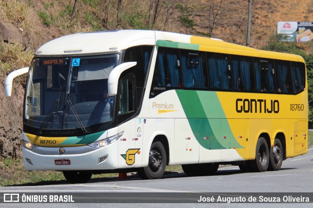 Empresa Gontijo de Transportes 18760 na cidade de Piraí, Rio de Janeiro, Brasil, por José Augusto de Souza Oliveira. Número da foto: #10343480.