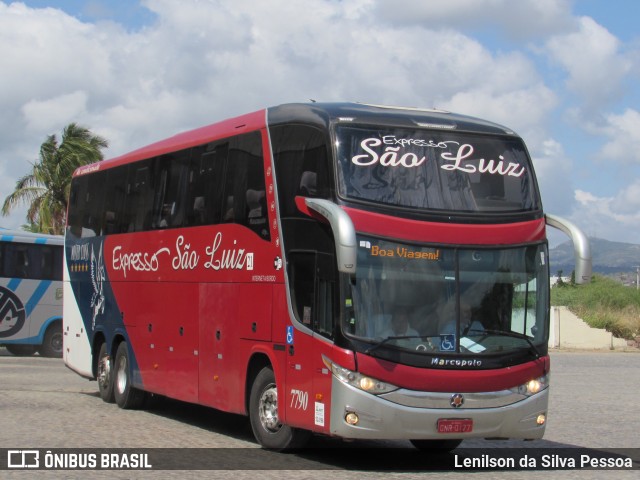 Expresso São Luiz 7790 na cidade de Caruaru, Pernambuco, Brasil, por Lenilson da Silva Pessoa. Número da foto: #10342002.