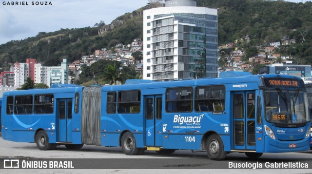 Biguaçu Transportes Coletivos Administração e Participação 1104 na cidade de Florianópolis, Santa Catarina, Brasil, por Busologia Gabrielística. Número da foto: #10432924.