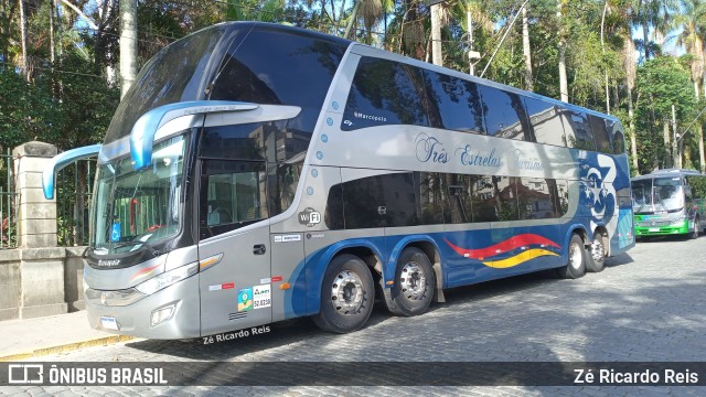 Três Estrelas Turismo 9040 na cidade de Petrópolis, Rio de Janeiro, Brasil, por Zé Ricardo Reis. ID da foto: 10432389.