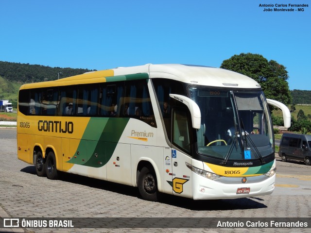 Empresa Gontijo de Transportes 18065 na cidade de João Monlevade, Minas Gerais, Brasil, por Antonio Carlos Fernandes. ID da foto: 10431504.