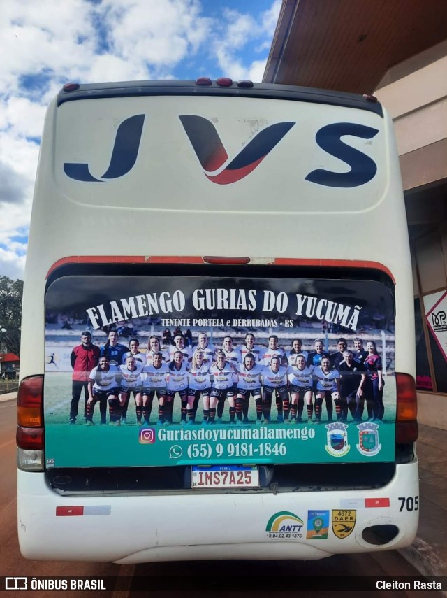 JVS Transporte e Turismo 705 na cidade de Tenente Portela, Rio Grande do Sul, Brasil, por Cleiton Rasta. ID da foto: 10431637.