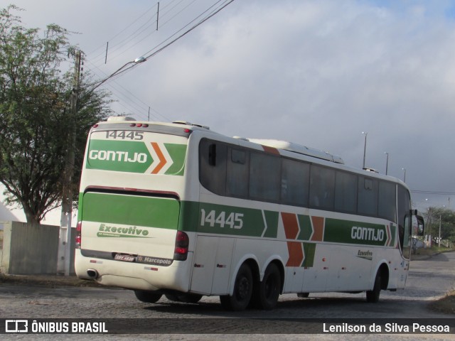 Empresa Gontijo de Transportes 14445 na cidade de Caruaru, Pernambuco, Brasil, por Lenilson da Silva Pessoa. ID da foto: 10432413.