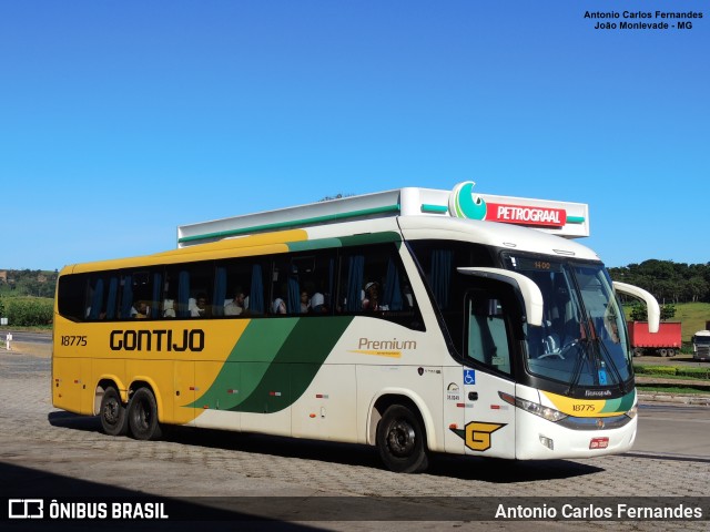 Empresa Gontijo de Transportes 18775 na cidade de João Monlevade, Minas Gerais, Brasil, por Antonio Carlos Fernandes. ID da foto: 10431480.