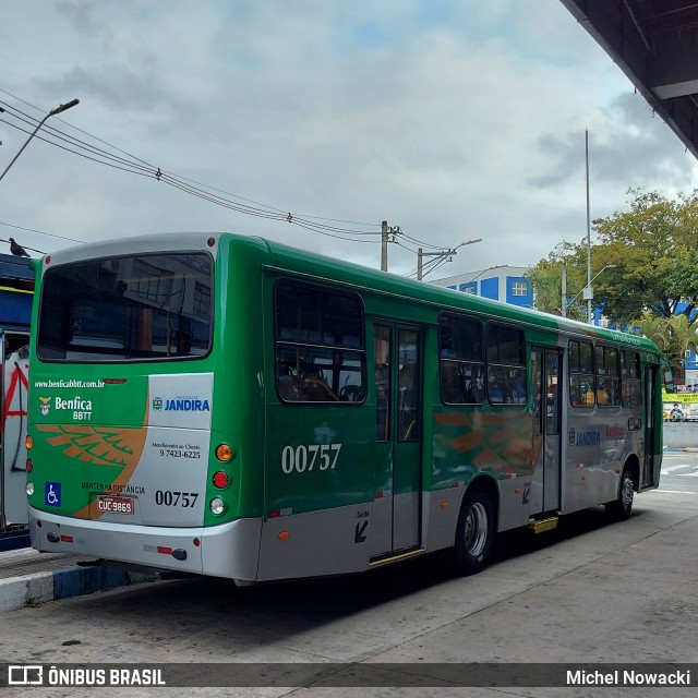 BBTT - Benfica Barueri Transporte e Turismo 00757 na cidade de Jandira, São Paulo, Brasil, por Michel Nowacki. Número da foto: #10346943.