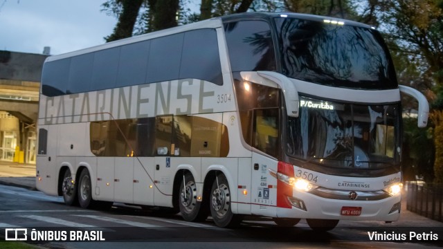 Auto Viação Catarinense 3504 na cidade de Curitiba, Paraná, Brasil, por Vinicius Petris. Número da foto: #10346041.
