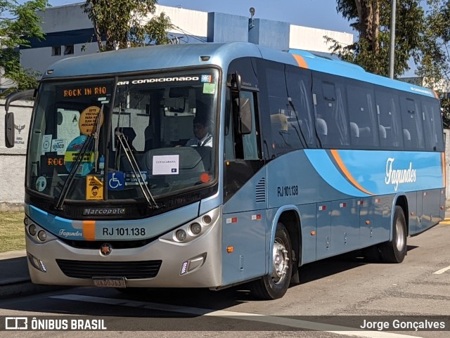 Auto Ônibus Fagundes RJ 101.138 na cidade de Rio de Janeiro, Rio de Janeiro, Brasil, por Jorge Gonçalves. ID da foto: 10346594.