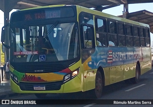 Viação Metropolitana 55-001 na cidade de São Luís, Maranhão, Brasil, por Rômulo Martins Serra. Número da foto: #10346824.
