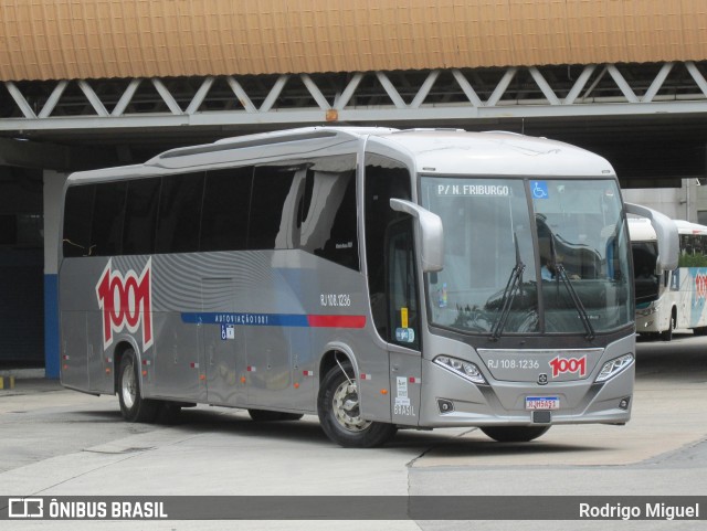 Auto Viação 1001 RJ 108.1236 na cidade de Rio de Janeiro, Rio de Janeiro, Brasil, por Rodrigo Miguel. ID da foto: 10347103.