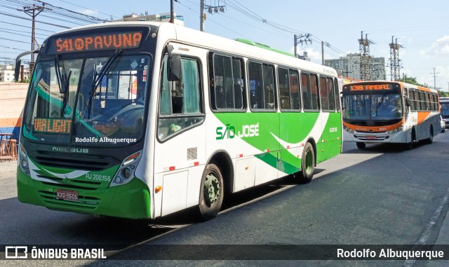 Viação São José RJ 200.156 na cidade de Nova Iguaçu, Rio de Janeiro, Brasil, por Rodolfo Albuquerque. ID da foto: 10346552.