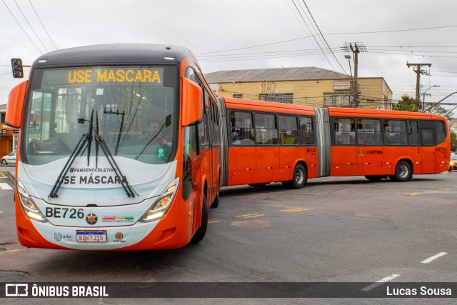 Transporte Coletivo Glória BE726 na cidade de Curitiba, Paraná, Brasil, por Lucas Sousa. Número da foto: #10346116.