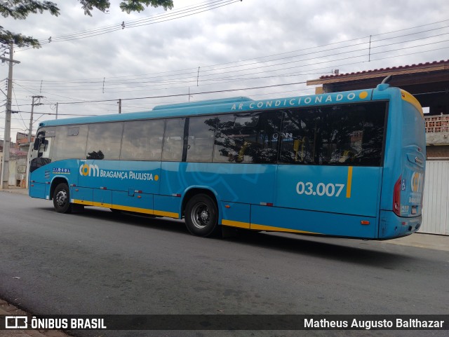 JTP Transportes - COM Bragança Paulista 03.007 na cidade de Bragança Paulista, São Paulo, Brasil, por Matheus Augusto Balthazar. Número da foto: #10347119.