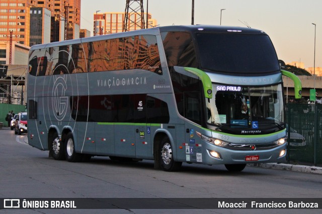 Viação Garcia 8652 na cidade de São Paulo, São Paulo, Brasil, por Moaccir  Francisco Barboza. ID da foto: 10345579.