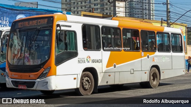 Viação São José A01003 na cidade de Nova Iguaçu, Rio de Janeiro, Brasil, por Rodolfo Albuquerque. Número da foto: #10346549.