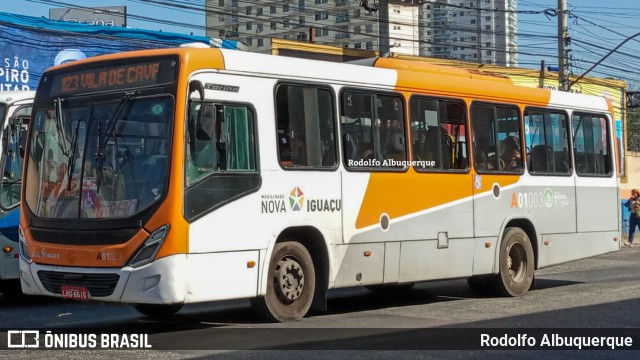 Viação São José A01003 na cidade de Nova Iguaçu, Rio de Janeiro, Brasil, por Rodolfo Albuquerque. ID da foto: 10346549.