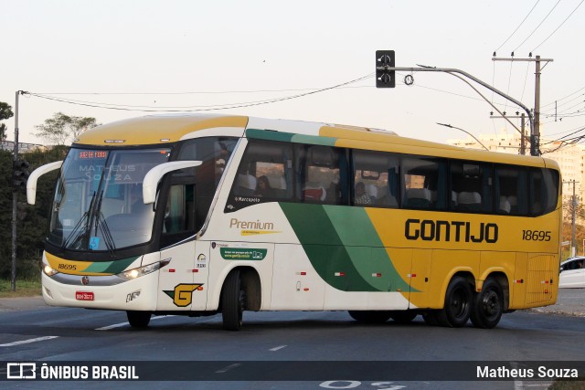 Empresa Gontijo de Transportes 18695 na cidade de Juiz de Fora, Minas Gerais, Brasil, por Matheus Souza. ID da foto: 10345400.