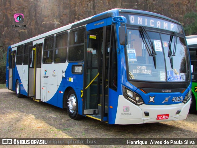 Onicamp Transporte Coletivo 4923 na cidade de Campinas, São Paulo, Brasil, por Henrique Alves de Paula Silva. ID da foto: 10346821.