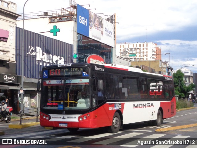 MONSA - Microomnibus Norte 6526 na cidade de Ciudad Autónoma de Buenos Aires, Argentina, por Agustin SanCristobal1712. ID da foto: 10345674.