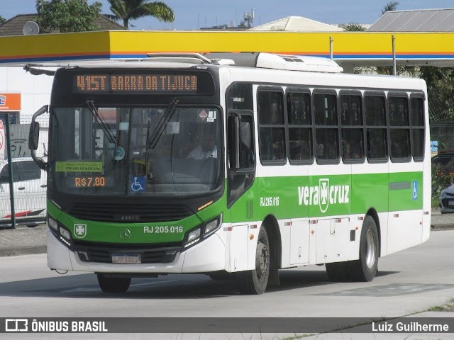 Viação Vera Cruz RJ 205.016 na cidade de Rio de Janeiro, Rio de Janeiro, Brasil, por Luiz Guilherme. Número da foto: #10346537.