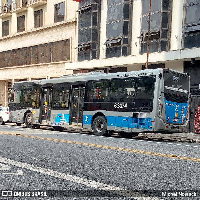 Viação Paratodos > São Jorge > Metropolitana São Paulo > Mobibrasil 6 3374 na cidade de São Paulo, São Paulo, Brasil, por Michel Nowacki. Número da foto: #10351010.